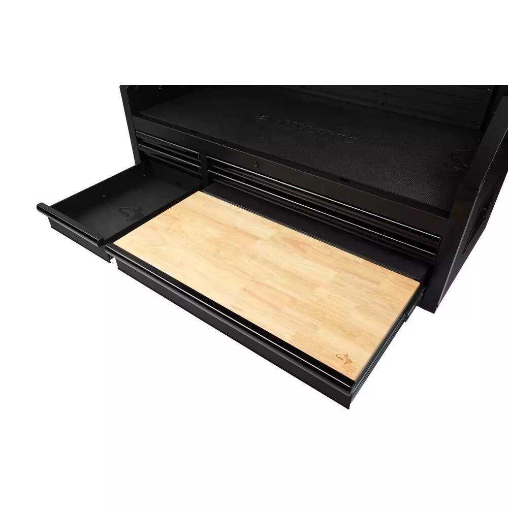 INDUSTRIAL 52 IN. W X 21.5 IN. D 6-DRAWER MATTE BLACK TOP TOOL CHEST WITH PULL-OUT WORK SURFACE AND LED LIGHT