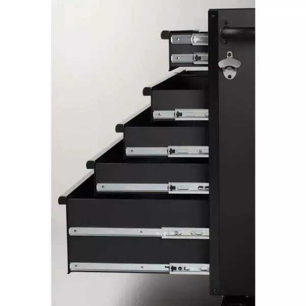 INDUSTRIAL 52 IN. W X 21.5 IN. D 9-DRAWER TOOL CHEST ROLLING CABINET IN MATTE BLACK
