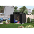 Modernist 7 ft. 2.5 in. x 7 ft. 3.5 in. x 7 ft. 5.5 in. Resin Storage Shed