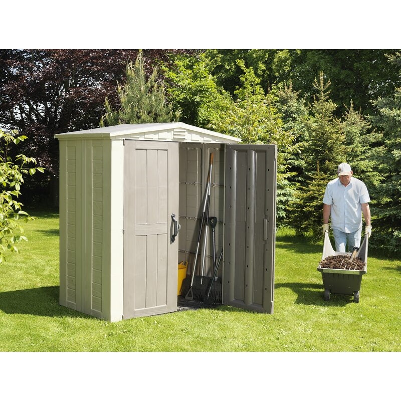 Factor 6 ft. W x 3.5 ft. D Plastic Tool Shed