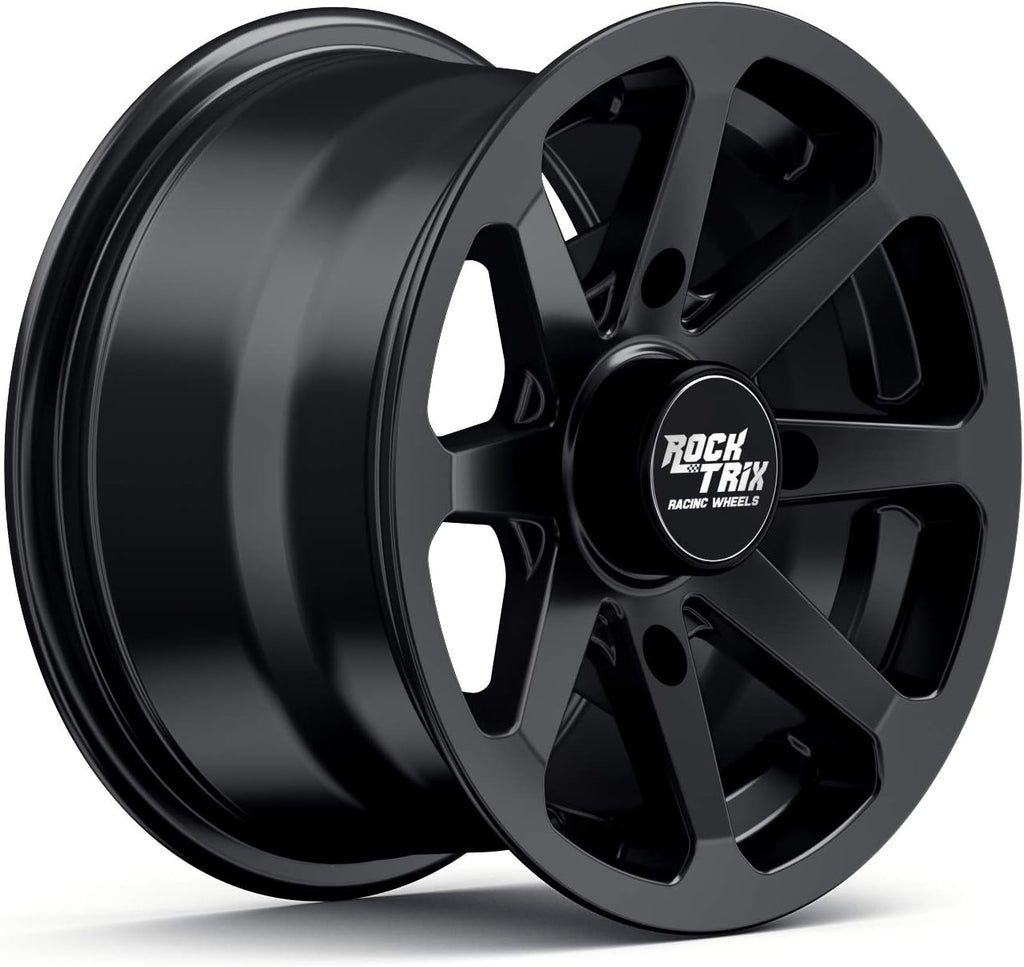 RT102 15in Wheels 15x7 4x137, 4+3 Offset, ATV UTV SxS Rims, Compatible with Can Am Commander Max Defender Max Pro Maverick X3 Maverick Trail, 4/137 Matte Black, Set of 4