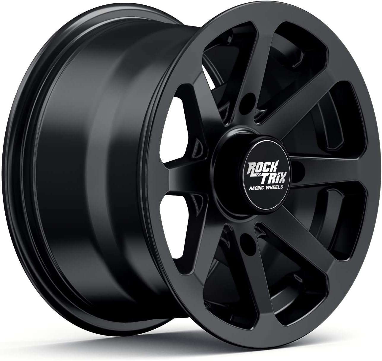 RT102 15in Wheels 15x7 4x137, 4+3 Offset, ATV UTV SxS Rims, Compatible with Can Am Commander Max Defender Max Pro Maverick X3 Maverick Trail, 4/137 Matte Black, Set of 4