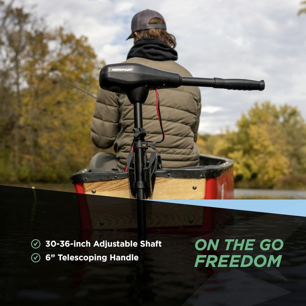 Push-type seawater rear-mounted installed electric trolling motor for fishing, equipped with LED battery indicator light