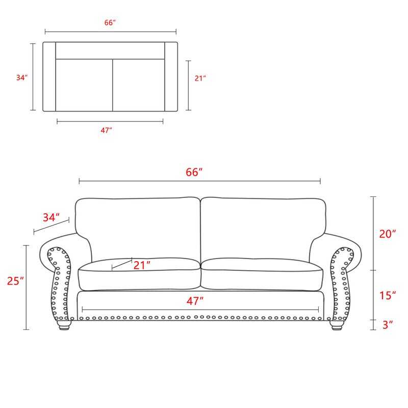 Norberto 66'' Rolled Arm Loveseat - Bed Bath & Beyond