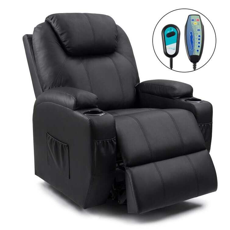 Faux Leather Power Lift Recliner Chair with Massage and Heating Functi - Bed Bath & Beyond