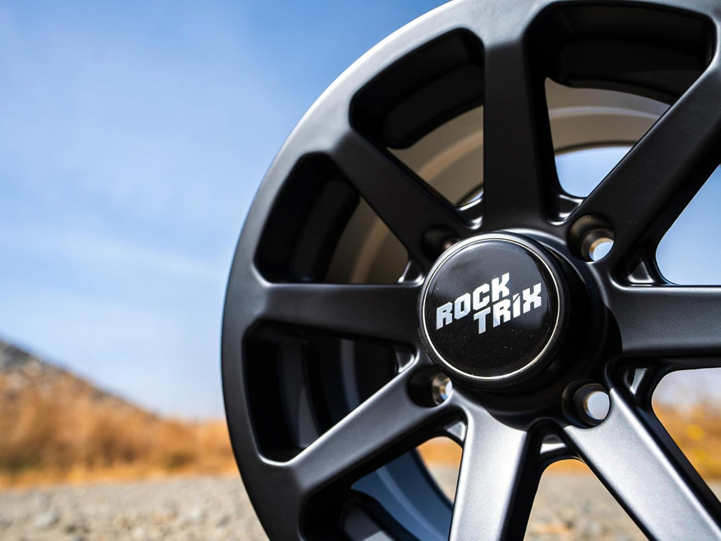 RT102 15in Wheels 15x7 4x137, 4+3 Offset, ATV UTV SxS Rims, Compatible with Can Am Commander Max Defender Max Pro Maverick X3 Maverick Trail, 4/137 Matte Black, Set of 4