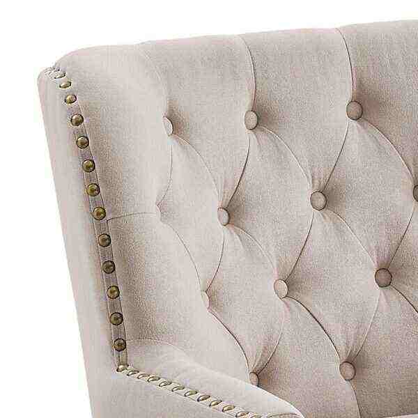 Elroy 32” Wide Tufted Wingback Chair and Ottoman - Bed Bath & Beyond