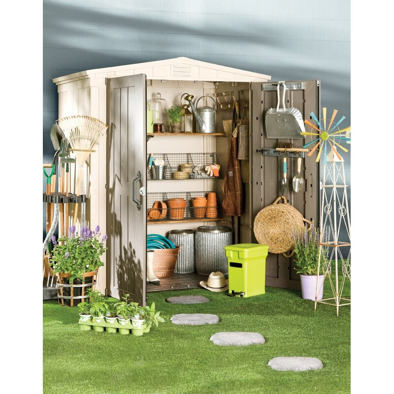 Factor 6 ft. W x 3.5 ft. D Plastic Tool Shed