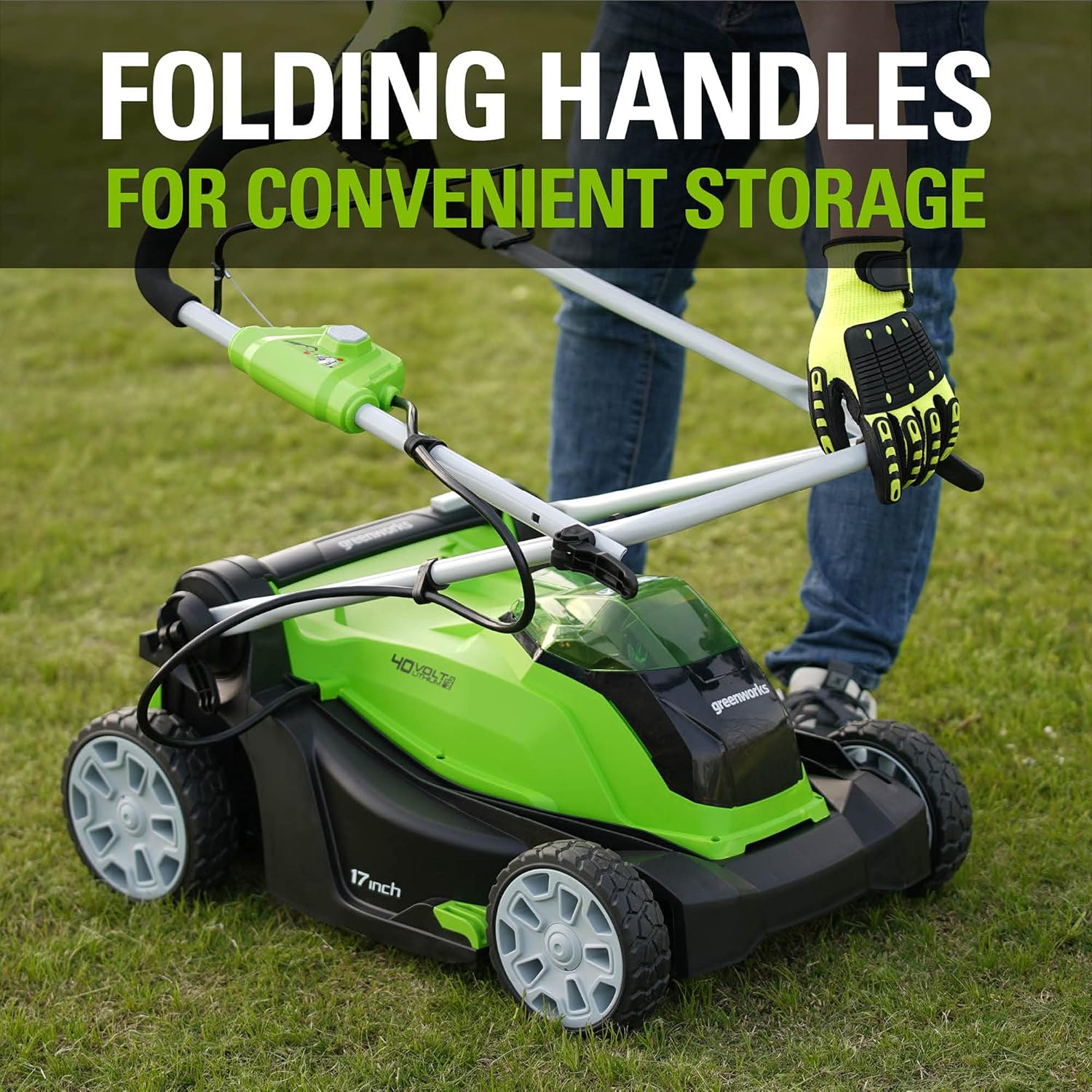 40V 17" Cordless (Push) Lawn Mower (75+ Compatible Tools), 4.0Ah Battery and Charger Included