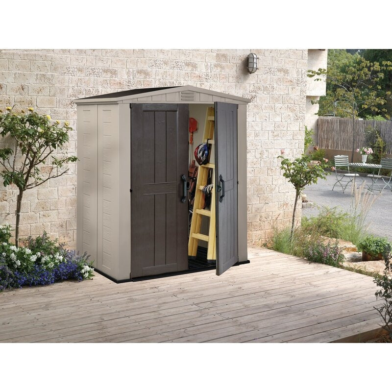 Factor 6 ft. W x 3.5 ft. D Plastic Tool Shed
