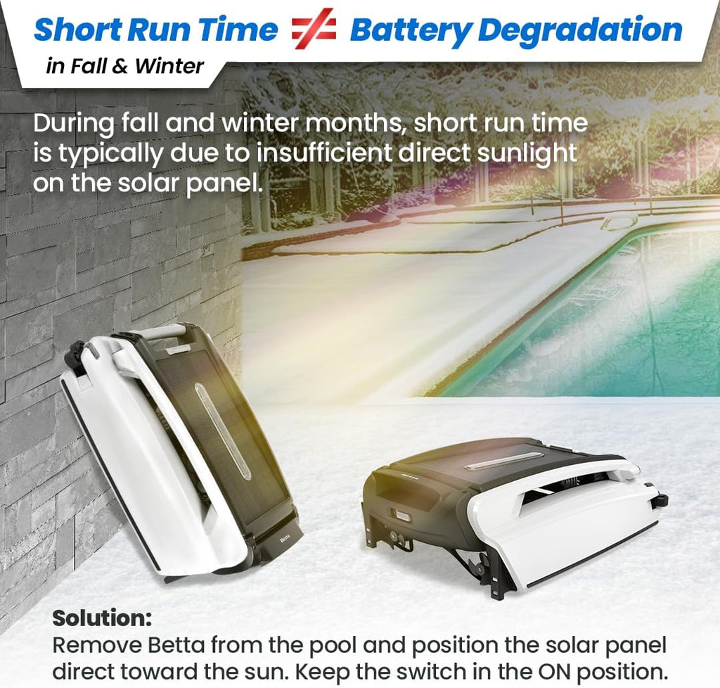 Solar Powered Automatic Robotic Pool Surface Skimmer Cleaner with 24/7 Continuous Cleaning Battery Power and Re-Engineered Twin Salt Chlorine Tolerant Motors (Blue)