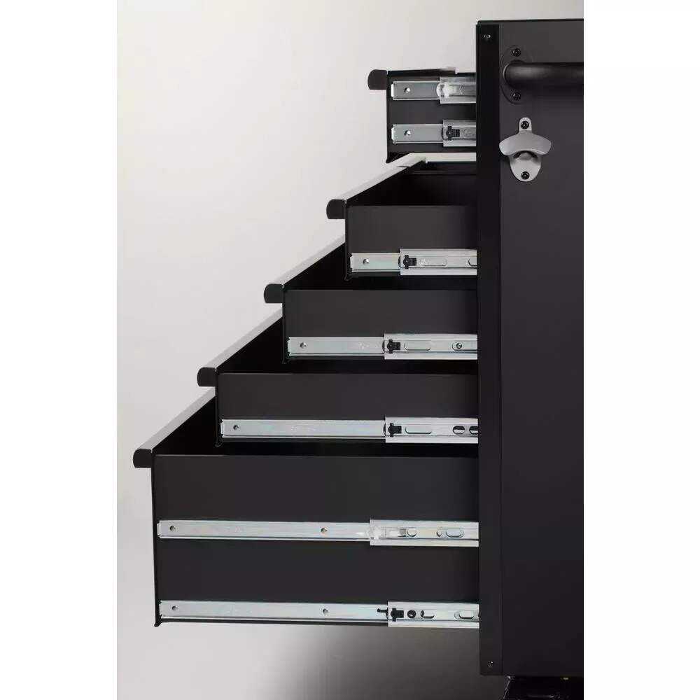 INDUSTRIAL 52 IN. W X 21.5 IN. D 9-DRAWER TOOL CHEST ROLLING CABINET IN MATTE BLACK