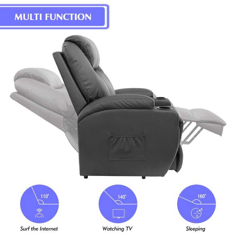 Faux Leather Power Lift Recliner Chair with Massage and Heating Functi - Bed Bath & Beyond