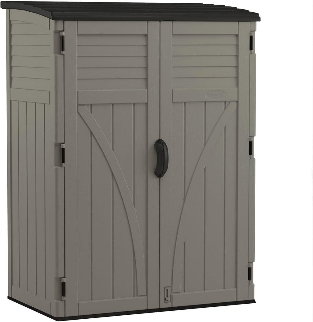 34 Cu. Ft. Horizontal Shed for Outdoor Storage w/Locking System, Stoney/Black