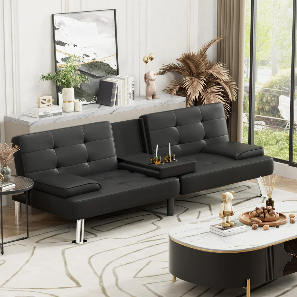 Modern Convertible Folding Futon Sofa Bed